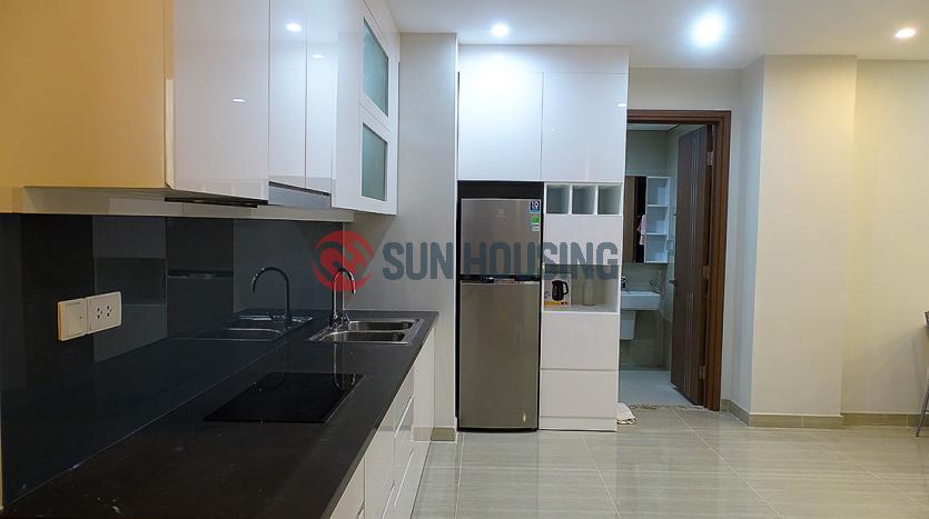 This Brand new & modern one bedroom apartment L3 Ciputra Hanoi has a living room, an open kitchen, a large bedroom with a lovely balcony leads in the much natural light. The total size of 56 sqm with the renting price of $650 per month