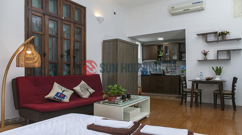 Studio serviced apartment Truc Bach | Well-arranged with balcony