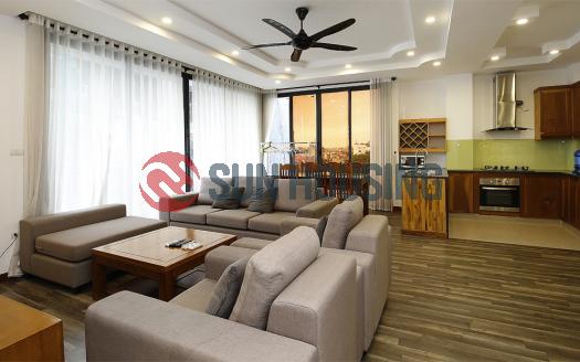 Bright and open view apartment three bedrooms Westlake Hanoi