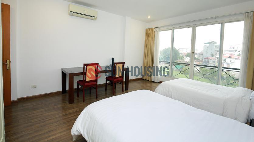 Renovated serviced 3-br apartment Xuan Dieu str, Westlake Hanoi