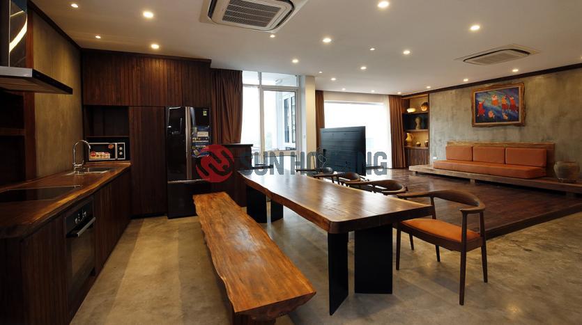 Renovated apartment To Ngoc Van str Westlake Hanoi, 3-br & 3 bathroom