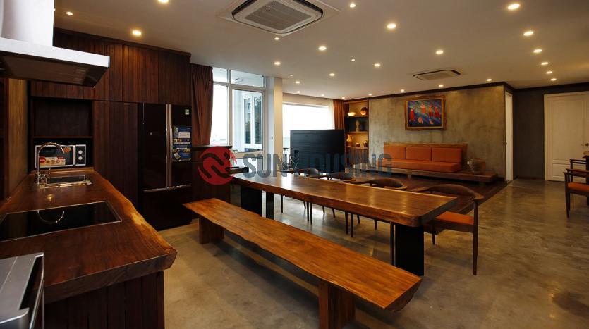 Renovated apartment To Ngoc Van str Westlake Hanoi, 3-br & 3 bathroom