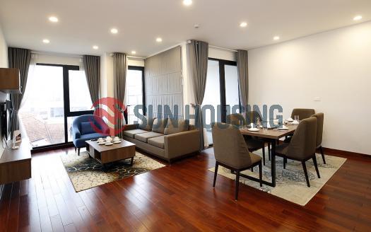 02-bed serviced apartment Tay Ho with bright and airy balcony