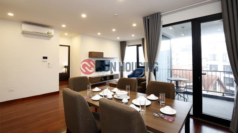 02-bed serviced apartment Tay Ho with bright and airy balcony