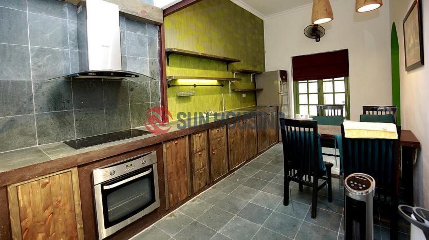 Artistic 3 bedroom house in Tay Ho road, semi-furnished