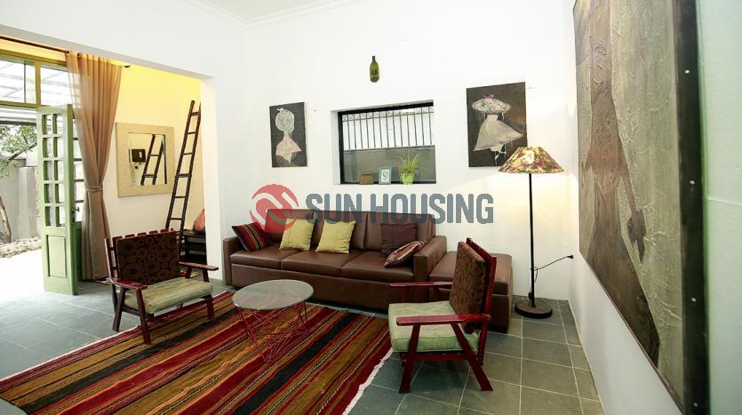 Artistic 3 bedroom house in Tay Ho road, semi-furnished