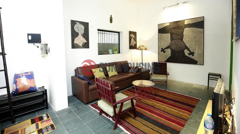 Artistic 3 bedroom house in Tay Ho road, semi-furnished