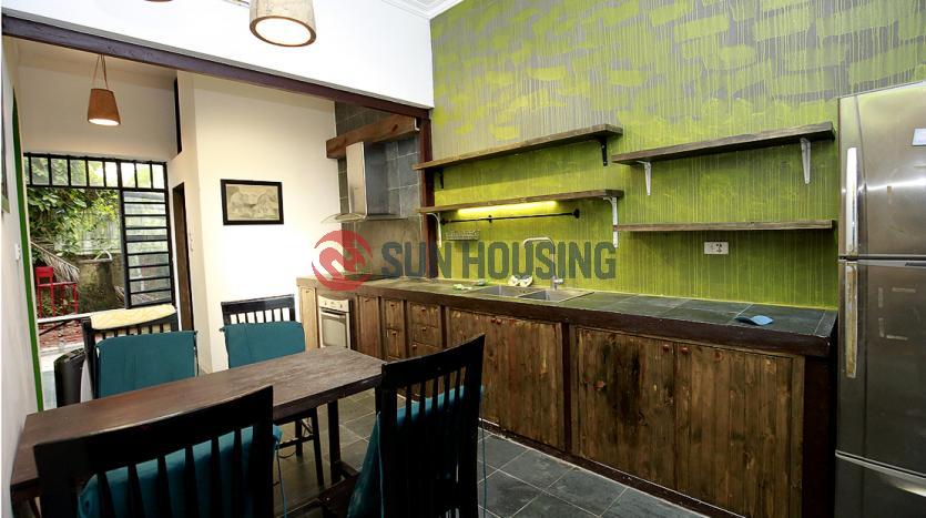 Artistic 3 bedroom house in Tay Ho road, semi-furnished