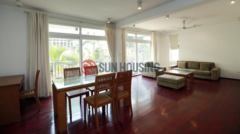 Apartment in Tay Ho balcony with coffee table on 3F