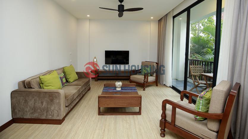 Three-bedroom serviced apartment for rent in Westlake Hanoi