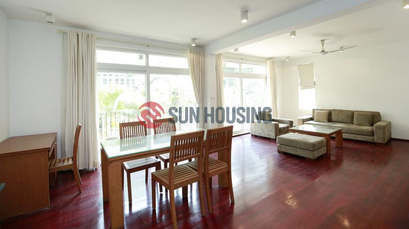 Apartment in Tay Ho balcony with coffee table on 3F