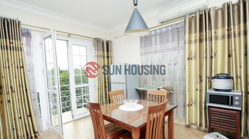 Large one-bedroom serviced apartment in Tay Ho with lake view