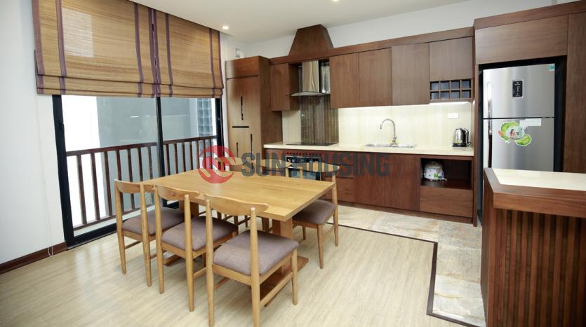 Three-bedroom serviced apartment for rent in Westlake Hanoi