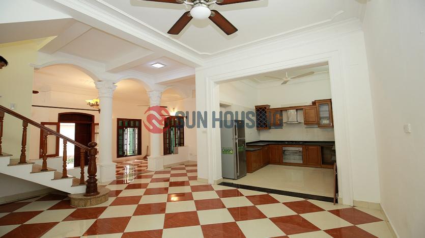 Unfurnished villa in Tay Ho with swimming pool and garden