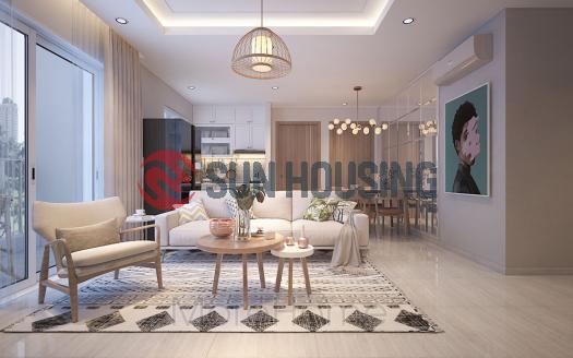 Low floor 2-bedroom apartment for rent in Ciputra Hanoi