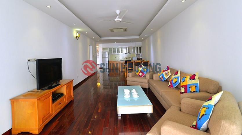 Lake view serviced 3 bedroom apartment Westlake Hanoi for rent