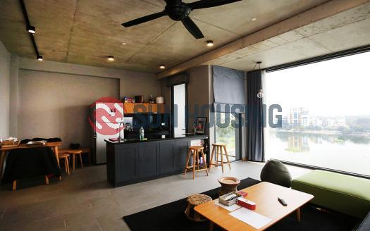 Lake view apartment for rent in Dong Da Hanoi, 100 sqm