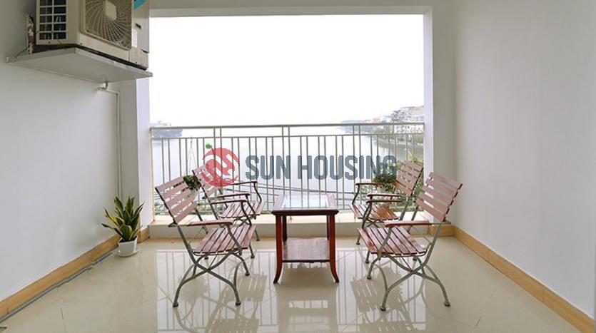 Lake view serviced 3 bedroom apartment Westlake Hanoi for rent