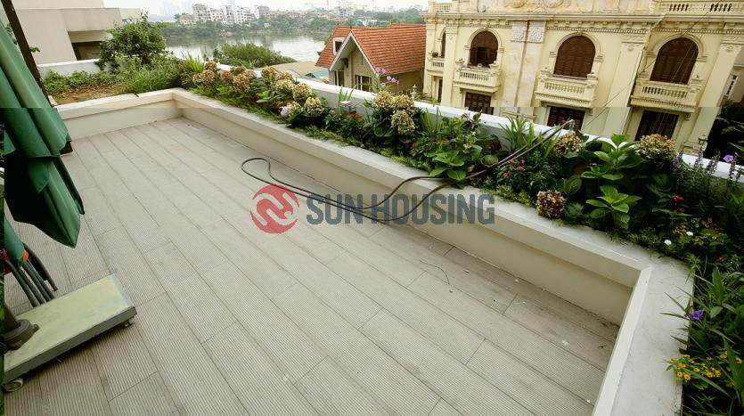 Big terrace apartment for rent in Tay Ho Hanoi, 100 sqm