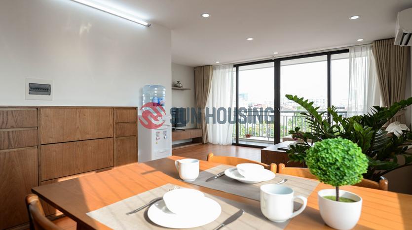 Serviced one bedroom apartment Ba Dinh Hanoi – balcony with much light 