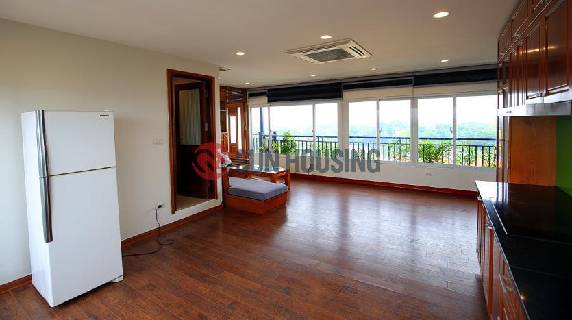 1 bedroom apartment in Tay Ho with big private terrace + lake view