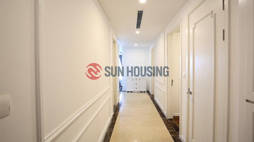 Newly apartment three bedrooms in Xuan Dieu Street, white furniture