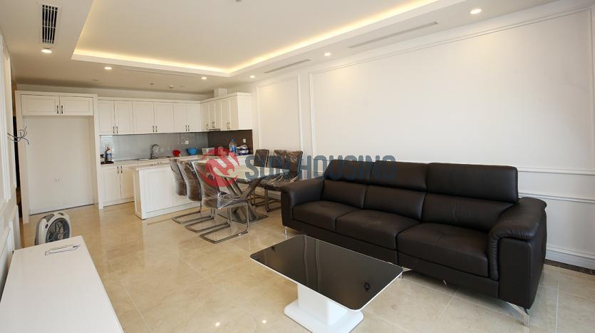 Newly apartment three bedrooms in Xuan Dieu Street, white furniture