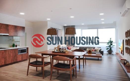 Serviced two-bedroom apartment Ba Dinh Hanoi, much of natural light