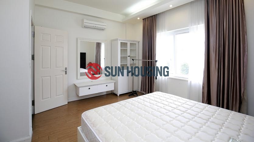 Green garden view 2-bedroom apartment for rent on the 5th floor in Tay Ho