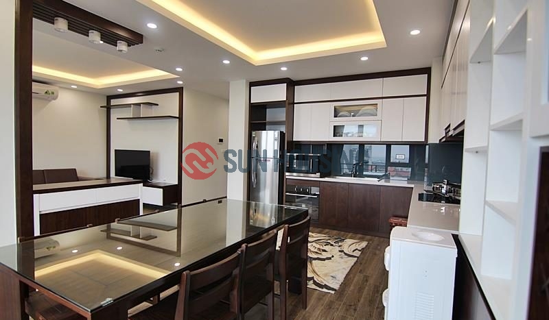 Tay Ho beautiful view 2 bedrooms serviced apartment in To Ngoc Van for lease