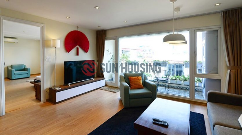 Service apartment pretty view 2 bedrooms in To Ngoc Van for lease