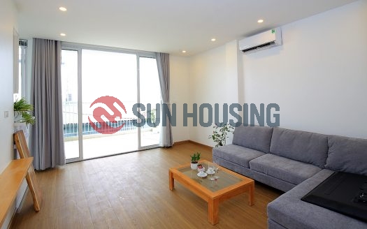 A bright and airy 2 bedroom apartment in Xom Chua for rent, high floor.