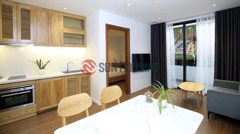 A new 1-bedroom apartment in Nghi Tam village, good quality & location.