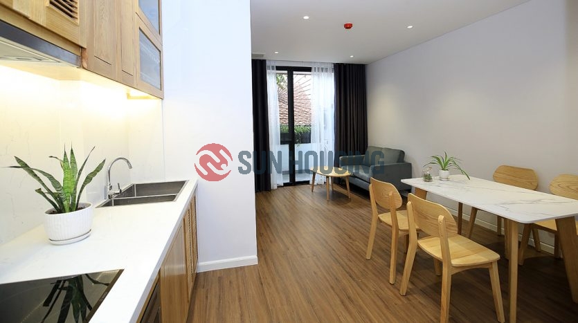 A new 1-bedroom apartment in Nghi Tam village, good quality & location.