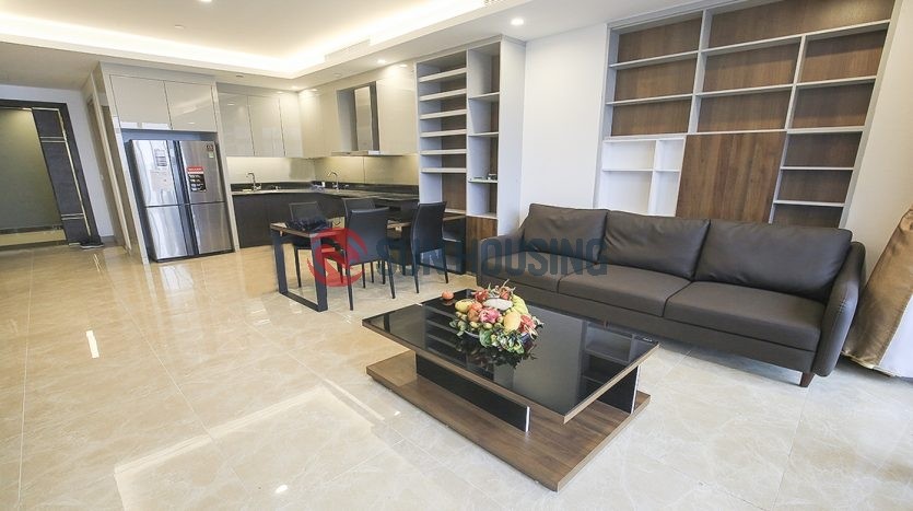 Lake view 2 bedroom apartment for rent in Sun Grand City Thuy Khue, high floor