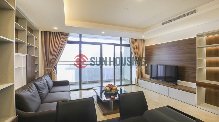 Lake view 2 bedroom apartment for rent in Sun Grand City Thuy Khue, high floor