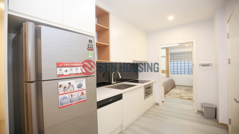 City view 1 bedroom serviced apartment for rent in To Ngoc Van street, Tay Ho.
