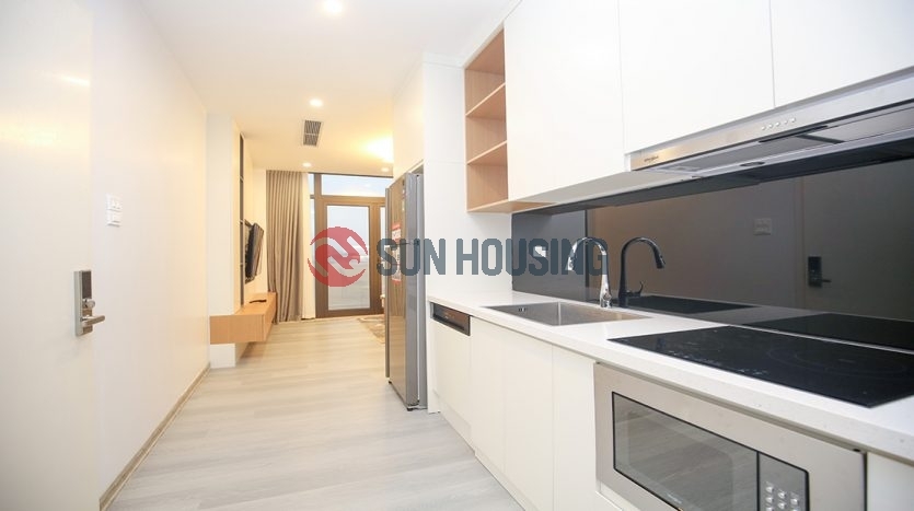 City view 1 bedroom serviced apartment for rent in To Ngoc Van street, Tay Ho.