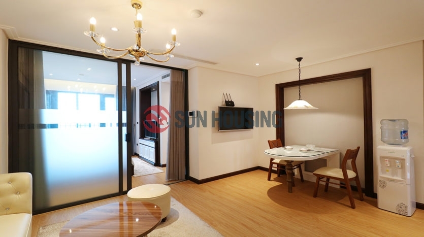 Nice view, modern furniture 1 bedroom serviced apartment for rent in Nguyen Truong To street.