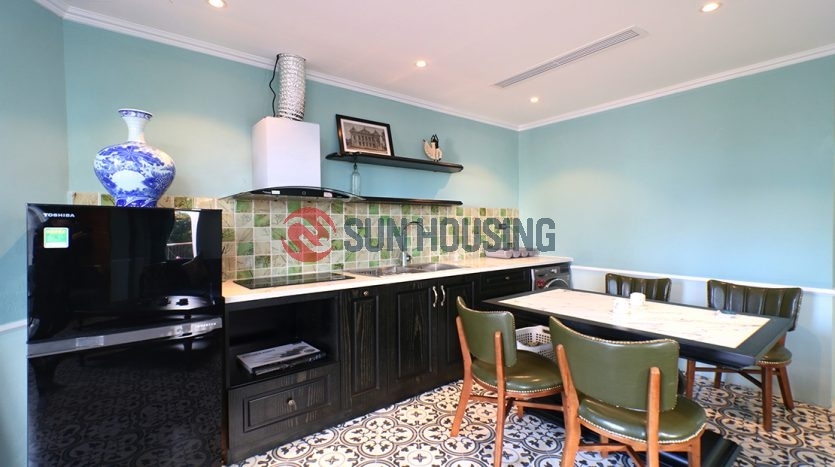 Trang Thi street, city view 2 bedrooms service apartment on the 6th floor