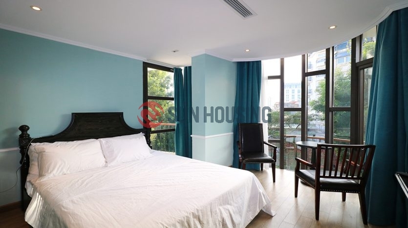 Trang Thi street, city view 2 bedrooms service apartment on the 6th floor