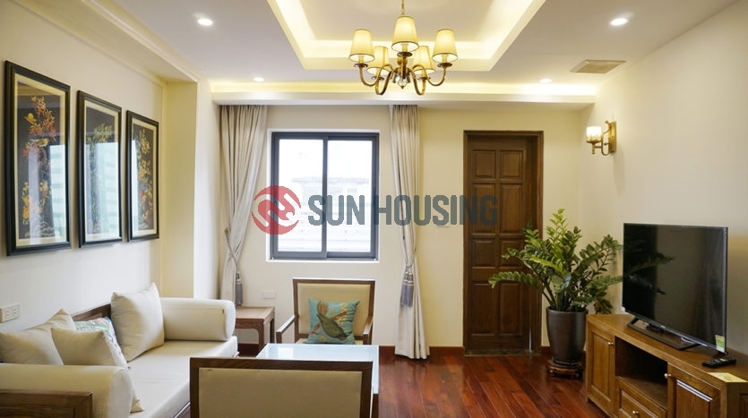 Big balcony, stylish 2 bedrooms apartment for rent in Tran Quoc Toan street, Hoan Kiem, 75 sqm.