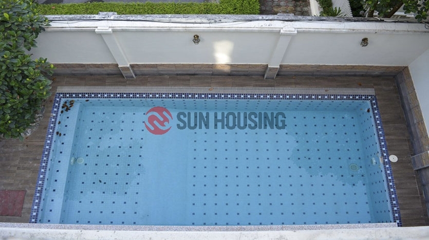 The villa for rent in Ciputra Hanoi has a swimming pool