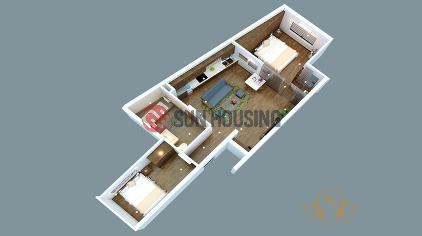 65 sqm Cau Giay 2 bedroom apartment for rent in Dich Vong Hau