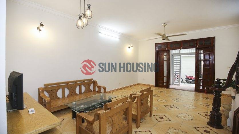 Semi-furnished 4 bedroom house for rent in lane 31 Xuan Dieu, Tay Ho